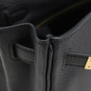 エルメス HERMES ケリー25 内縫い ブラック トゴ 2WAYバッグ ゴールド金具 黒 ショルダー