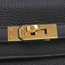エルメス HERMES ケリー25 内縫い ブラック トゴ 2WAYバッグ ゴールド金具 黒 ショルダー