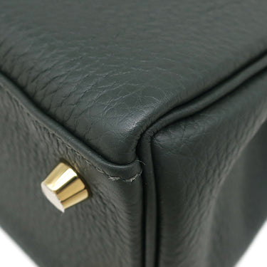 エルメス HERMES ケリー25 内縫い ニューヴェールフォンセ トゴ 2WAYバッグ ゴールド金具 深緑 ショルダー ハンドバッグ