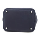 エルメス HERMES ピコタンロックPM ブルーニュイ トリヨンクレマンス ハンドバッグ シルバー金具 紺