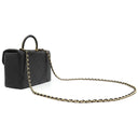 シャネル CHANEL マトラッセ トップハンドル スモール AS4470 ブラック カーフ 2WAYバッグ ゴールド金具 黒 チェーンショルダー