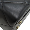 シャネル CHANEL マトラッセ トップハンドル スモール AS4470 ブラック カーフ 2WAYバッグ ゴールド金具 黒 チェーンショルダー