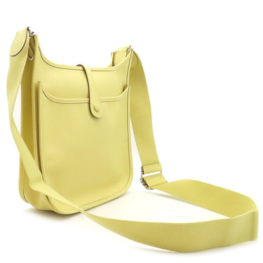 エルメス HERMES エヴリン3 PM ジョーヌプッサン ヴォーエプソン ショルダーバッグ シルバー金具 黄色