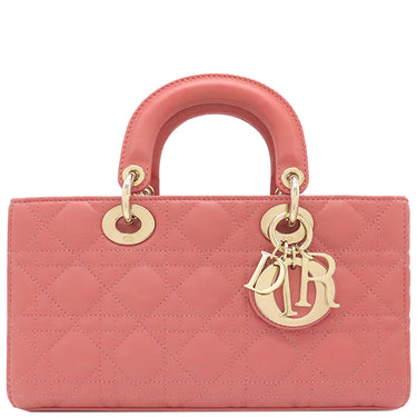 クリスチャン・ディオール Christian Dior レディ D-ジョイ バッグ ピンク ラムスキン 2WAYバッグ ゴールド金具 ハンドバッグ ショルダー