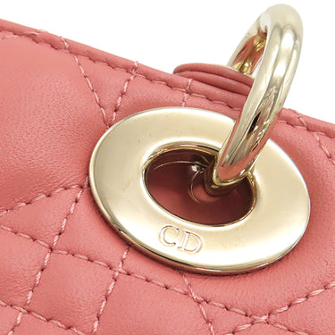 クリスチャン・ディオール Christian Dior レディ D-ジョイ バッグ ピンク ラムスキン 2WAYバッグ ゴールド金具 ハンドバッグ ショルダー