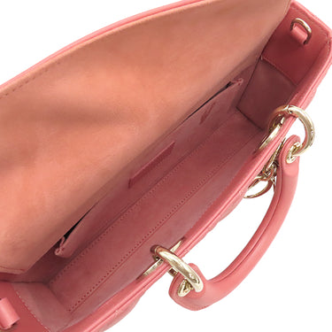 クリスチャン・ディオール Christian Dior レディ D-ジョイ バッグ ピンク ラムスキン 2WAYバッグ ゴールド金具 ハンドバッグ ショルダー