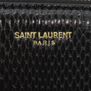 サンローラン SAINT LAURENT チェーンポーチ 669907 ブラック レザー ポーチ ゴールド金具 黒 パイソン型押し