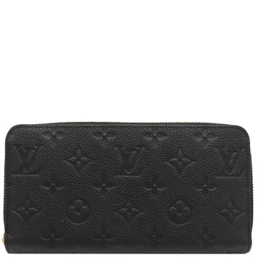 ルイヴィトン LOUIS VUITTON ジッピー ウォレット M61864 ノワール モノグラムアンプラント 長財布 ゴールド金具 黒 ラウンドファスナー