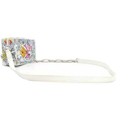 ルイヴィトン LOUIS VUITTON ミニ ソフトトランク M82008 モノグラムコミック モノグラムコミックキャンバス ショルダーバッグ シルバー金具 白 マルチカラー