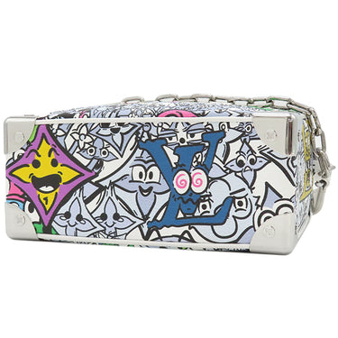 ルイヴィトン LOUIS VUITTON ミニ ソフトトランク M82008 モノグラムコミック モノグラムコミックキャンバス ショルダーバッグ シルバー金具 白 マルチカラー