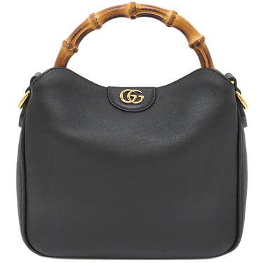 グッチ GUCCI ダイアナ スモール 746251 UAAAY 1092 ブラック レザー 2WAYバッグ ゴールド金具 黒 ショルダー バンブー