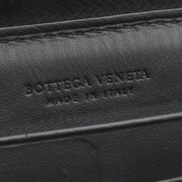 ボッテガヴェネタ BOTTEGA VENETA イントレチャート ラウンドファスナー 長財布 114076V001N1000 ブラック ラムスキン 長財布 ガンメタル金具 黒