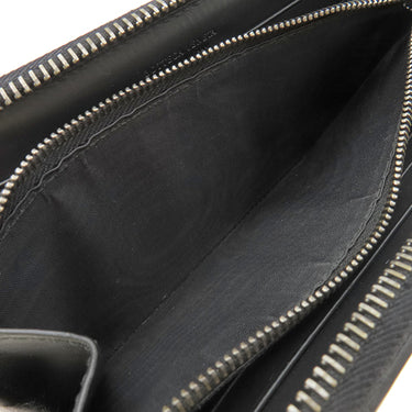 ボッテガヴェネタ BOTTEGA VENETA イントレチャート ラウンドファスナー 長財布 114076V001N1000 ブラック ラムスキン 長財布 ガンメタル金具 黒