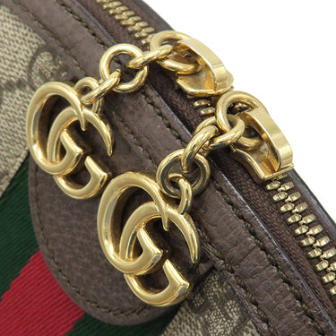 グッチ GUCCI オフィディア GGショルダーバッグ 499621 ベージュ×エボニー GGスプリームキャンバス レザー ショルダーバッグ ゴールド金具 茶 緑 赤 シェリーライン