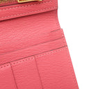 エルメス HERMES ベアンスフレ ローズリップスティック シェーブル 長財布 ゴールド金具 二つ折り財布