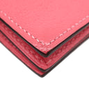 エルメス HERMES ベアンスフレ ローズリップスティック シェーブル 長財布 ゴールド金具 二つ折り財布