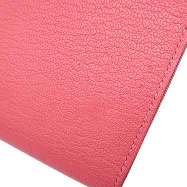 エルメス HERMES ベアンスフレ ローズリップスティック シェーブル 長財布 ゴールド金具 二つ折り財布