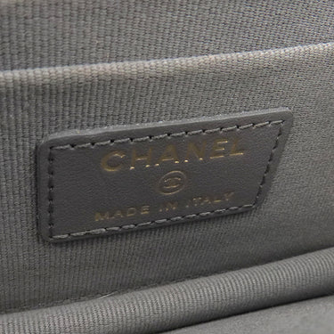 シャネル CHANEL ボーイシャネル チェーンショルダー ミニ AP2464 グレー キャビアスキン チェーンウォレット ヴィンテージ金具 ココマーク