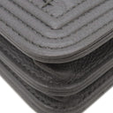 シャネル CHANEL ボーイシャネル チェーンショルダー ミニ AP2464 グレー キャビアスキン チェーンウォレット ヴィンテージ金具 ココマーク