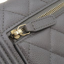 シャネル CHANEL ボーイシャネル チェーンショルダー ミニ AP2464 グレー キャビアスキン チェーンウォレット ヴィンテージ金具 ココマーク