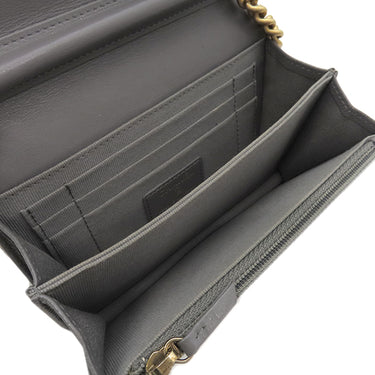 シャネル CHANEL ボーイシャネル チェーンショルダー ミニ AP2464 グレー キャビアスキン チェーンウォレット ヴィンテージ金具 ココマーク