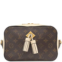ルイヴィトン LOUIS VUITTON サントンジュ M43559 クレーム モノグラムキャンバス レザー ショルダーバッグ ゴールド金具 茶 白