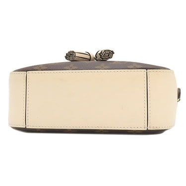 ルイヴィトン LOUIS VUITTON サントンジュ M43559 クレーム モノグラムキャンバス レザー ショルダーバッグ ゴールド金具 茶 白