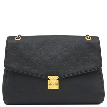 ルイヴィトン LOUIS VUITTON サンジェルマン MM M48933 ノワール モノグラムアンプラント ショルダーバッグ ゴールド金具 黒