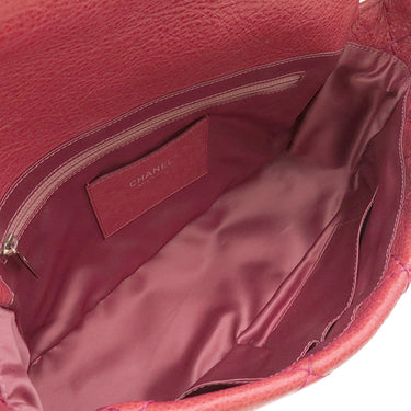 シャネル CHANEL ワイルドステッチ ワンショルダー レッド カーフ ショルダーバッグ シルバー金具 赤 ピンク 肩掛け