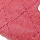 シャネル CHANEL ワイルドステッチ ワンショルダー レッド カーフ ショルダーバッグ シルバー金具 赤 ピンク 肩掛け