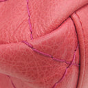 シャネル CHANEL ワイルドステッチ ワンショルダー レッド カーフ ショルダーバッグ シルバー金具 赤 ピンク 肩掛け