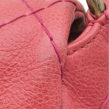 シャネル CHANEL ワイルドステッチ ワンショルダー レッド カーフ ショルダーバッグ シルバー金具 赤 ピンク 肩掛け