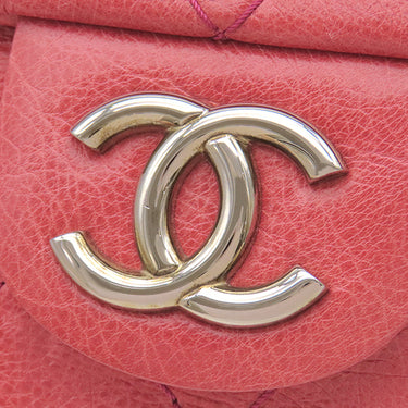 シャネル CHANEL ワイルドステッチ ワンショルダー レッド カーフ ショルダーバッグ シルバー金具 赤 ピンク 肩掛け