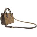 ルイヴィトン LOUIS VUITTON オンザゴー BB M46839 モノグラムリバース モノグラムキャンバス モノグラムリバースキャンバス 2WAYバッグ ゴールド金具 茶 ショルダー ハンドバッグ
