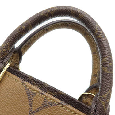 ルイヴィトン LOUIS VUITTON オンザゴー BB M46839 モノグラムリバース モノグラムキャンバス モノグラムリバースキャンバス 2WAYバッグ ゴールド金具 茶 ショルダー ハンドバッグ