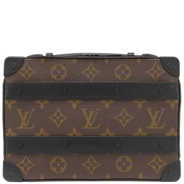 ルイヴィトン LOUIS VUITTON ハンドル ソフトトランク M45935 モノグラムマカサー モノグラムマカサー ショルダーバッグ マットブラック金具 茶 黒