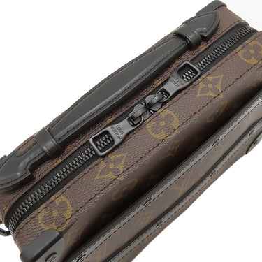 ルイヴィトン LOUIS VUITTON ハンドル ソフトトランク M45935 モノグラムマカサー モノグラムマカサー ショルダーバッグ マットブラック金具 茶 黒