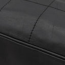 シャネル CHANEL チョコバー ブラック レザー ハンドバッグ シルバー金具 黒 ボストン