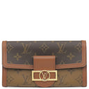 ルイヴィトン LOUIS VUITTON ポルトフォイユ サラ ドーフィーヌ M46645 モノグラム モノグラムキャンバス モノグラムリバースキャンバス 長財布 ゴールド金具 茶