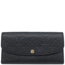 ルイヴィトン LOUIS VUITTON ポルトフォイユ エミリー M62369 ノワール モノグラムアンプラント 長財布 ゴールド金具 黒 二つ折り