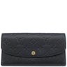 ルイヴィトン LOUIS VUITTON ポルトフォイユ エミリー M62369 ノワール モノグラムアンプラント 長財布 ゴールド金具 黒 二つ折り