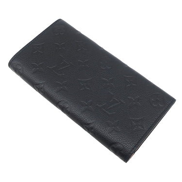 ルイヴィトン LOUIS VUITTON ポルトフォイユ エミリー M62369 ノワール モノグラムアンプラント 長財布 ゴールド金具 黒 二つ折り