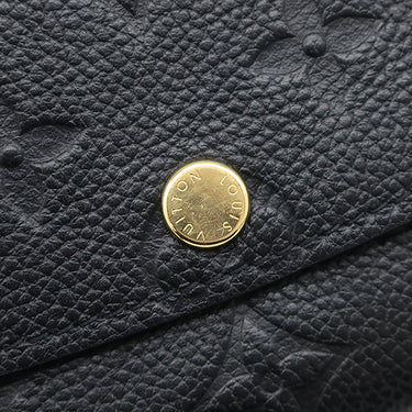 ルイヴィトン LOUIS VUITTON ポルトフォイユ エミリー M62369 ノワール モノグラムアンプラント 長財布 ゴールド金具 黒 二つ折り