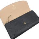 ルイヴィトン LOUIS VUITTON ポルトフォイユ エミリー M62369 ノワール モノグラムアンプラント 長財布 ゴールド金具 黒 二つ折り