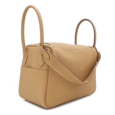 エルメス HERMES リンディ26 ビスキュイ トリヨンクレマンス 2WAYバッグ ゴールド金具 茶