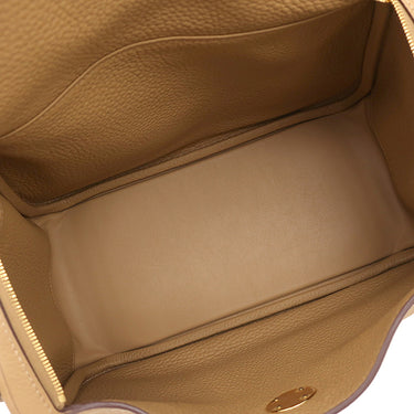 エルメス HERMES リンディ26 ビスキュイ トリヨンクレマンス 2WAYバッグ ゴールド金具 茶
