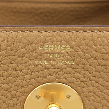 エルメス HERMES リンディ26 ビスキュイ トリヨンクレマンス 2WAYバッグ ゴールド金具 茶