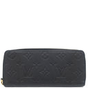 ルイヴィトン LOUIS VUITTON ポルトフォイユ クレマンス M60171 ノワール モノグラムアンプラント 長財布 ゴールド金具 黒 ラウンドファスナー