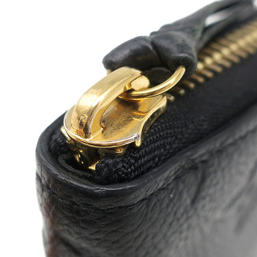 ルイヴィトン LOUIS VUITTON ポルトフォイユ クレマンス M60171 ノワール モノグラムアンプラント 長財布 ゴールド金具 黒 ラウンドファスナー