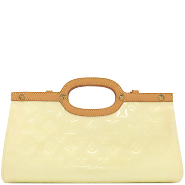 ルイヴィトン LOUIS VUITTON ロクスバリー ドライブ M91374 ペルル モノグラムヴェルニ 2WAYバッグ ゴールド金具 白 アイボリー